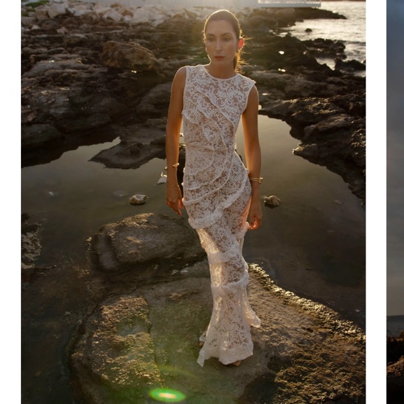 Georgia Hardinge - Spiral Dress Floor Length | Color: Cream/White | Size: 4 | Bellanapolitano's Closet